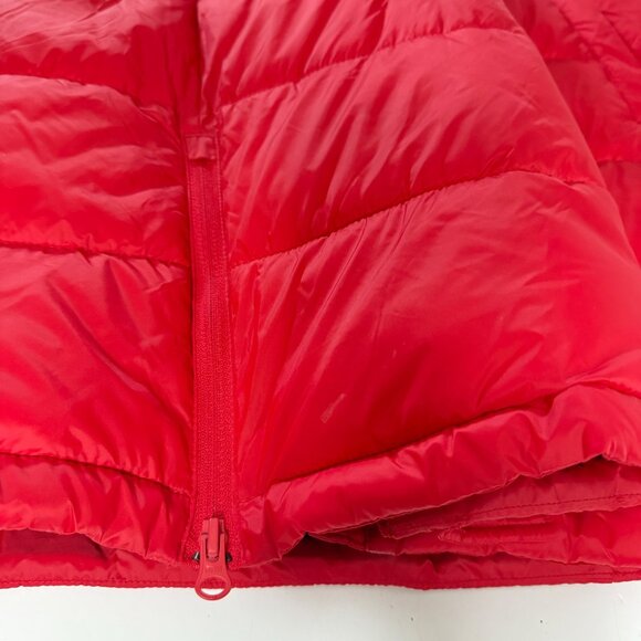 Swiss Tech Red Long Puffer Vest Womens Size 1X Hooded Sleeveless Outerwear - Picture 14 of 14